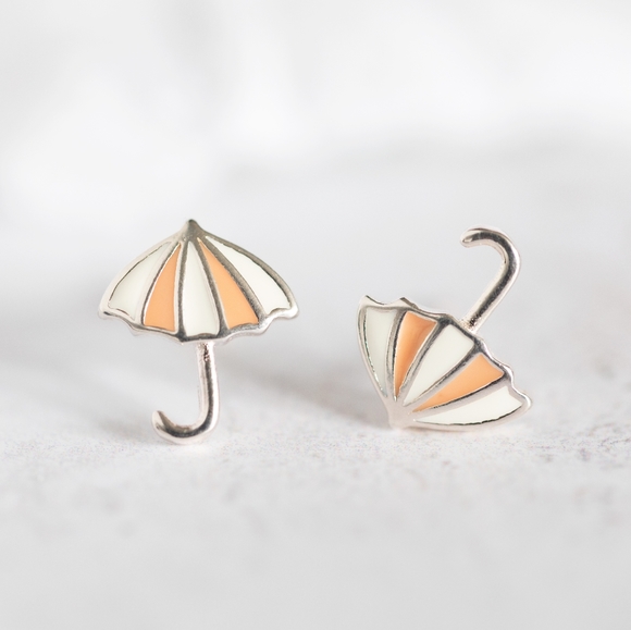Mini Umbrella Studs (S925) - Only 1 left! - Picture 2 of 7